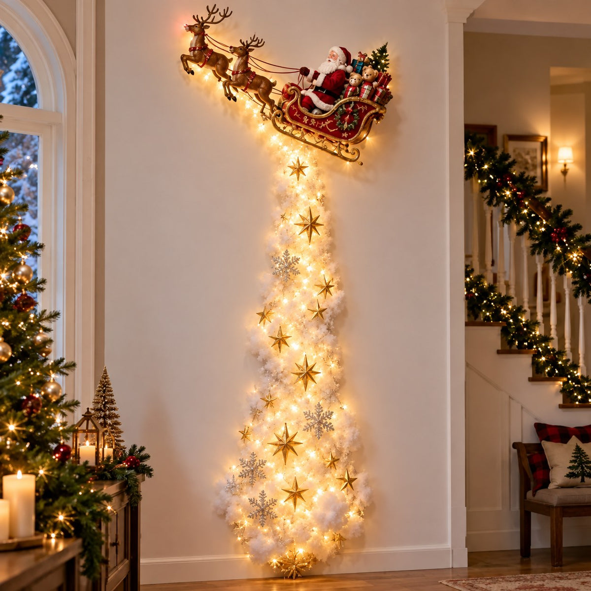 Christmas Magic Wall Light – Santa's Sleigh design