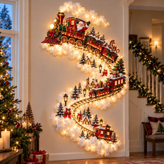 Christmas Magic Wall Light – Christmas Express design glowing on a living room wall